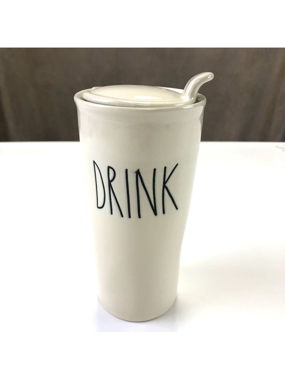 𝅺RAE Dunn ceramic Drink tea/coffee travel mug